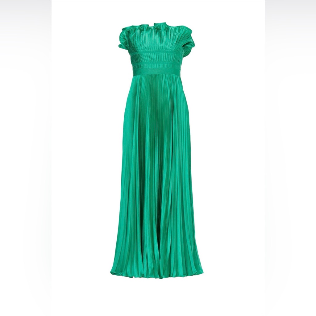 Amur Emerald Green Pleated Dress